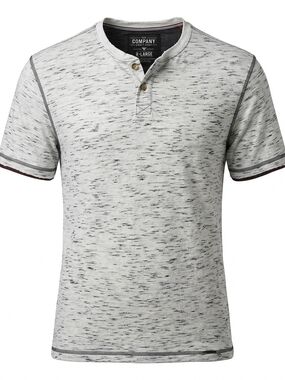 Company‎ Eighty-One Textured Button Henley T-Shirt, Men's XL